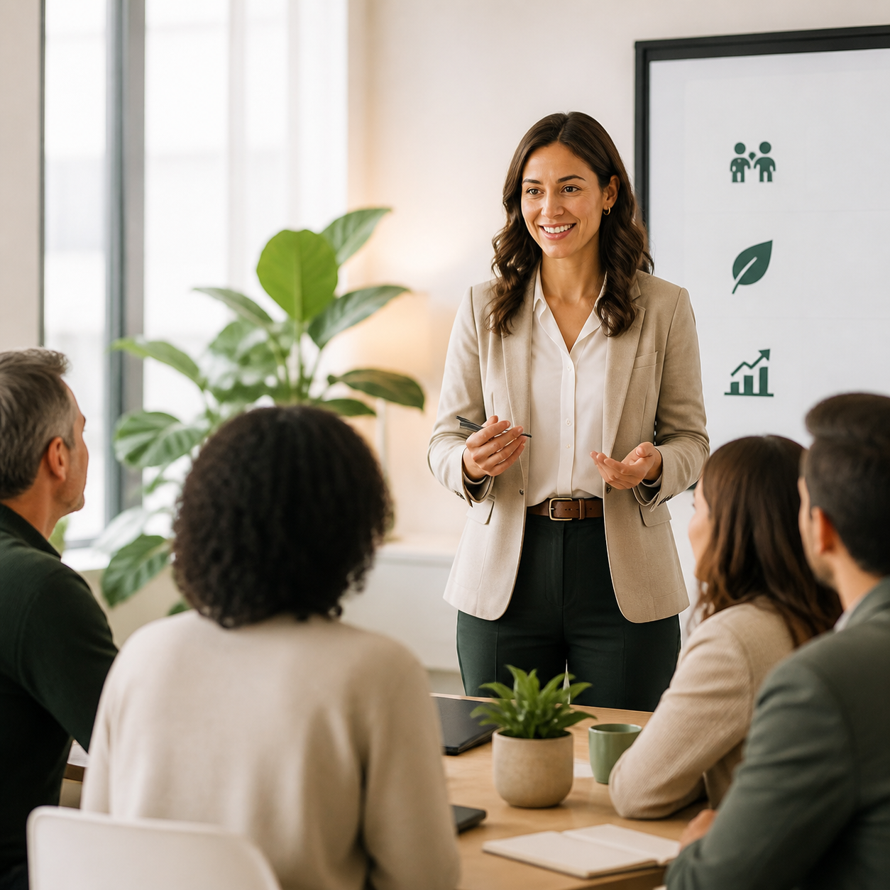 Sessão de capacitação financeira numa organização.